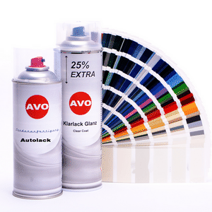 Bild von AVO Autolack Lackspray-Set für BMW A07 Mysticblau met. 400ml Basislack + 500ml Klarlack