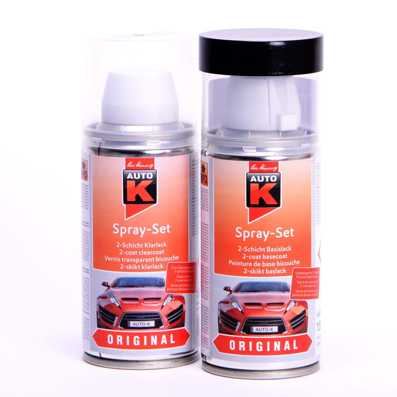 Bild von Auto-K Spray-Set Autolack für BMW 303 Cosmosschwarz met 27266 + Klarlack 