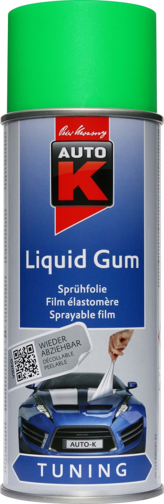 Bild von AutoK Liquid Gum Sprühfolie neon grün matt 400ml Folienlack, Abziehlack, Felgenfolie, 233254