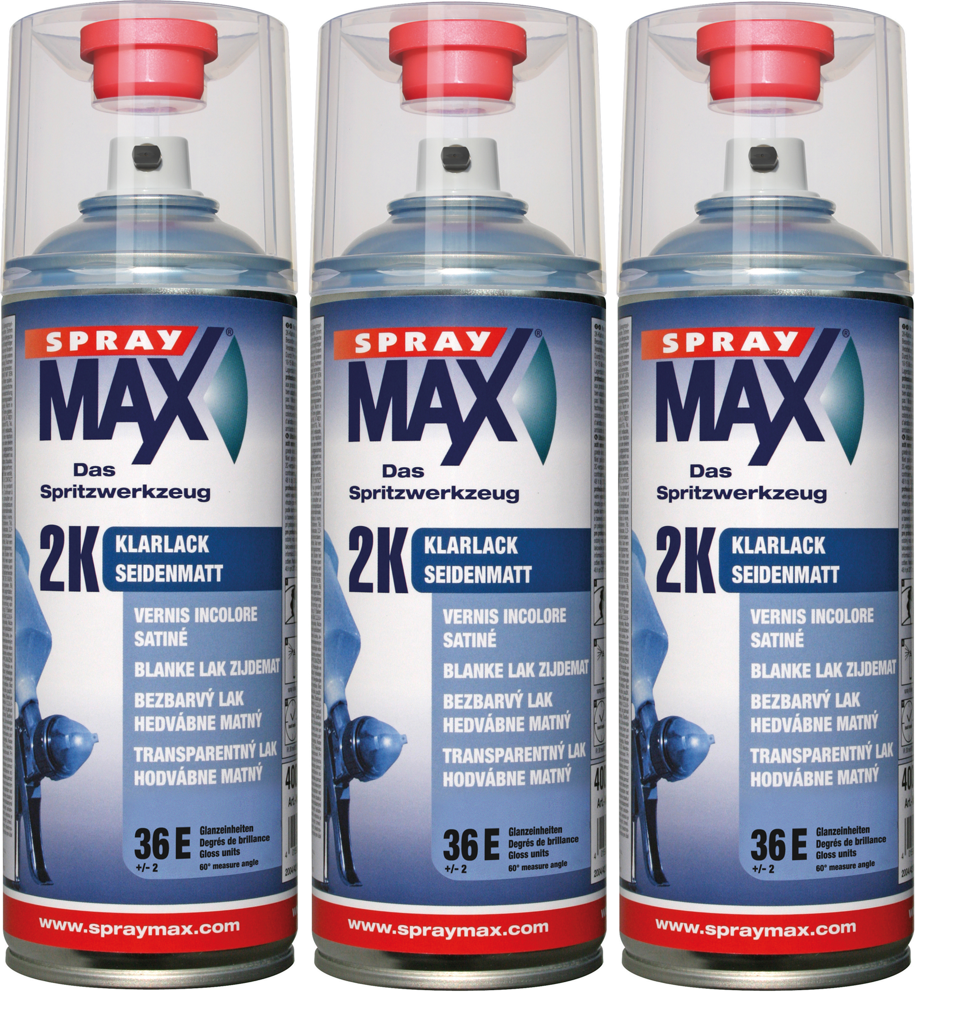 Bild von SprayMax 2K Klarlack SEIDENMATT  680067-3   3x400ml