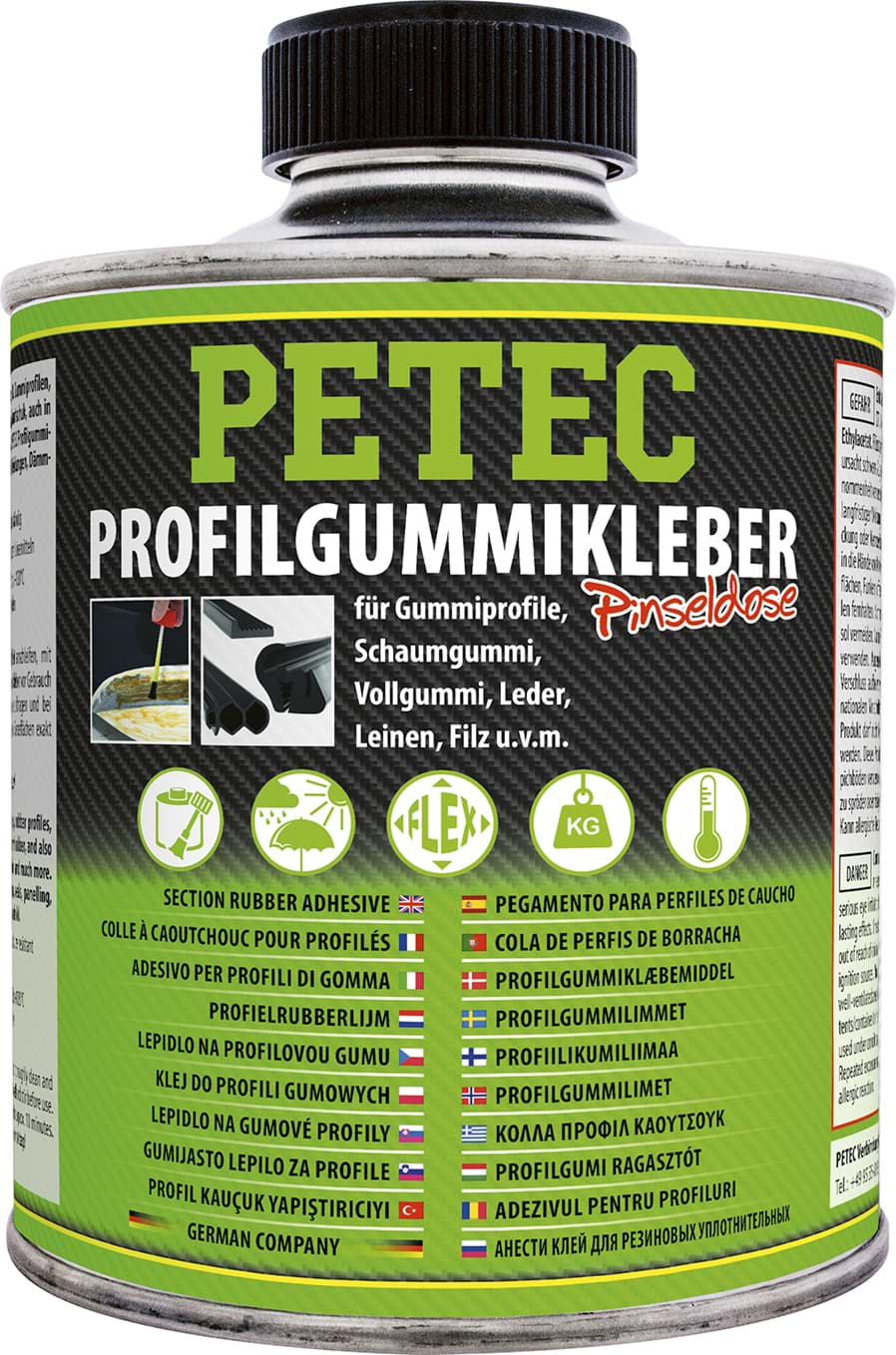 Bild von Petec Profilgummikleber Pinseldose 93835 Kontakt Kleber 350ml