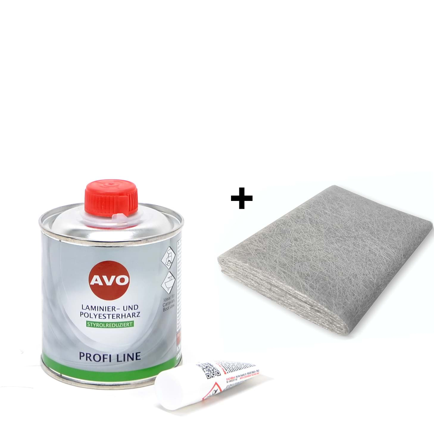 Bild von AVO Polyesterharz GFK Glasfasermatte Harz SET 250g