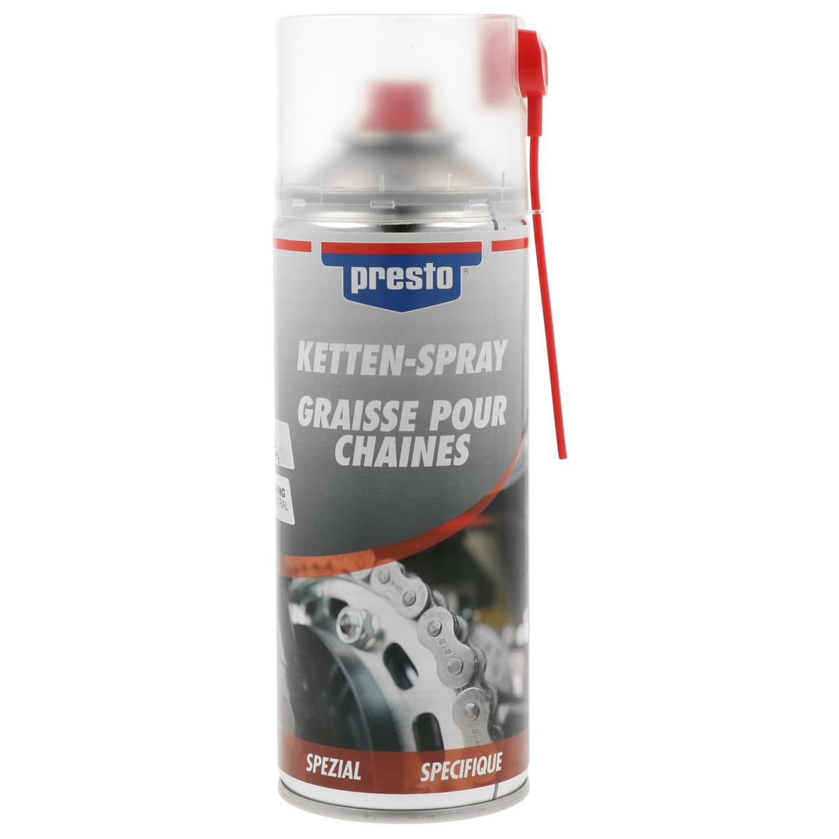 Bild von Presto Kettenspray Kettenfett mit O-Ring Schutz 400ml 306390