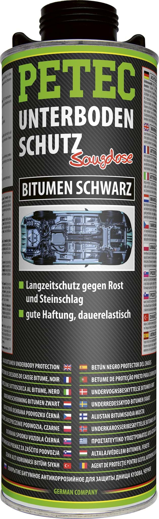 Bild von Petec Unterbodenschutz Bitumen 1L nicht überlackierbar schwarz