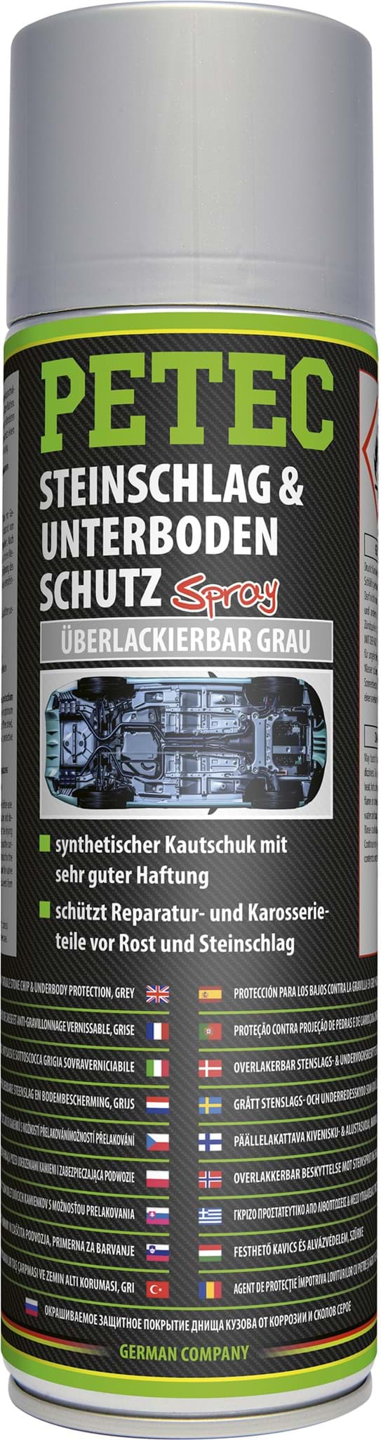 Bild von Petec Steinschlagschutz Unterbodenschutz 500ml grau überlackierbar 73350