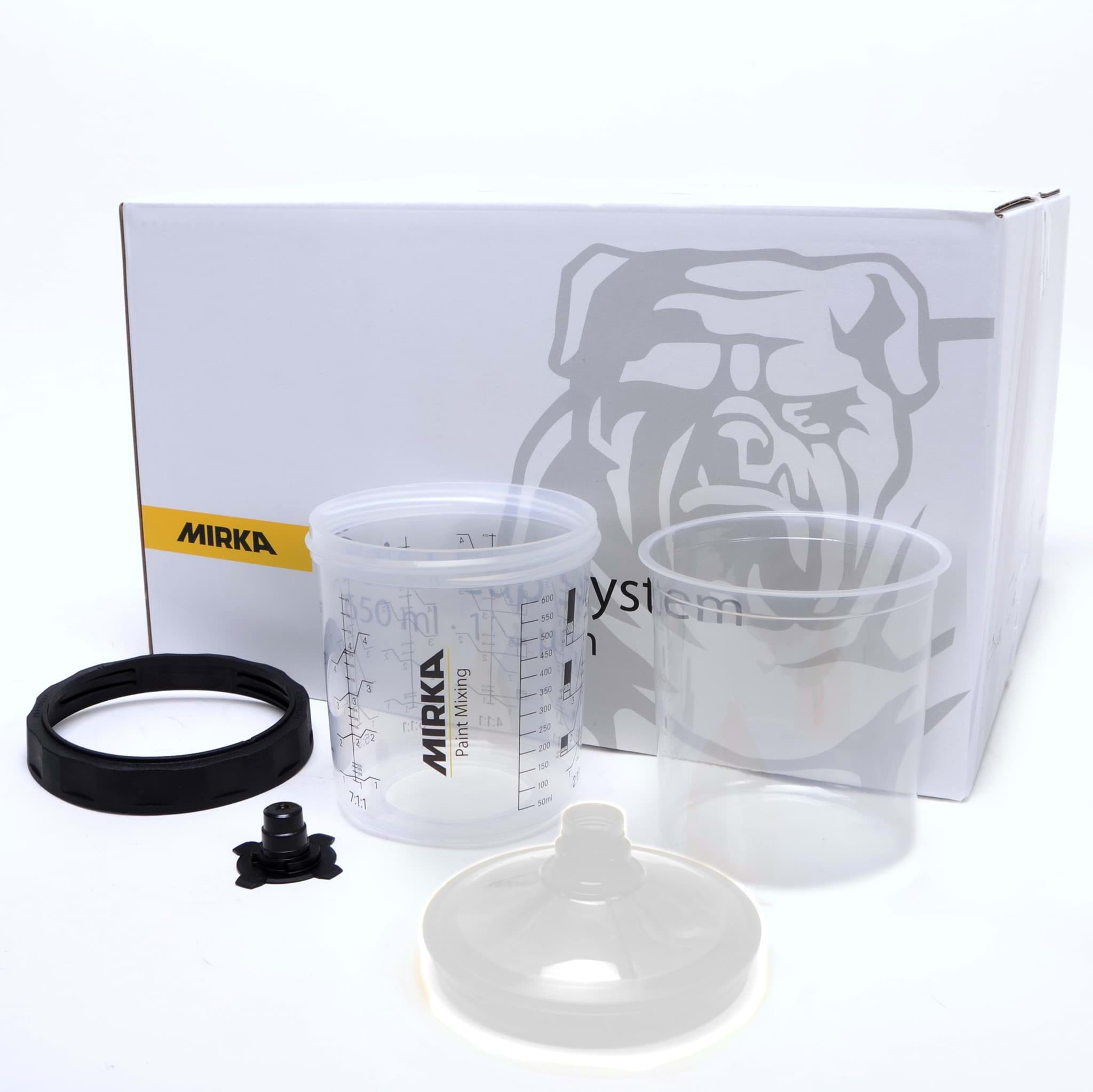 Bild von Mirka Farbbechersystem 650ml 125 μm Einwegbecher Autolack Mischbecher mit Sieb