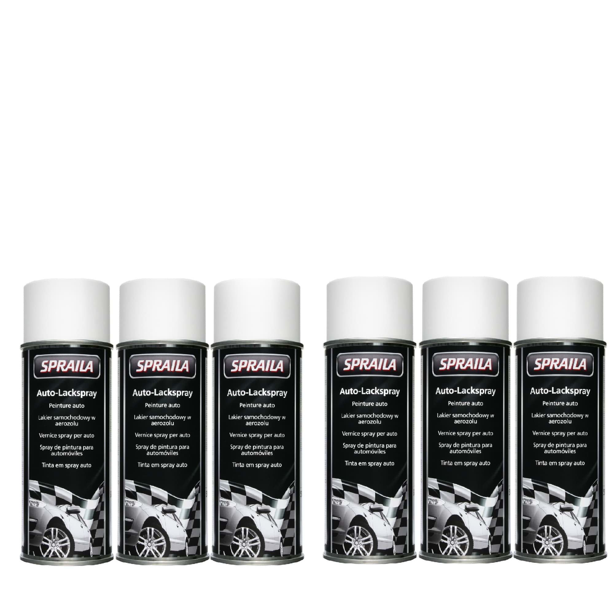 Bild von 6x Spraila Lackspray Universal weiß glanz 400ml