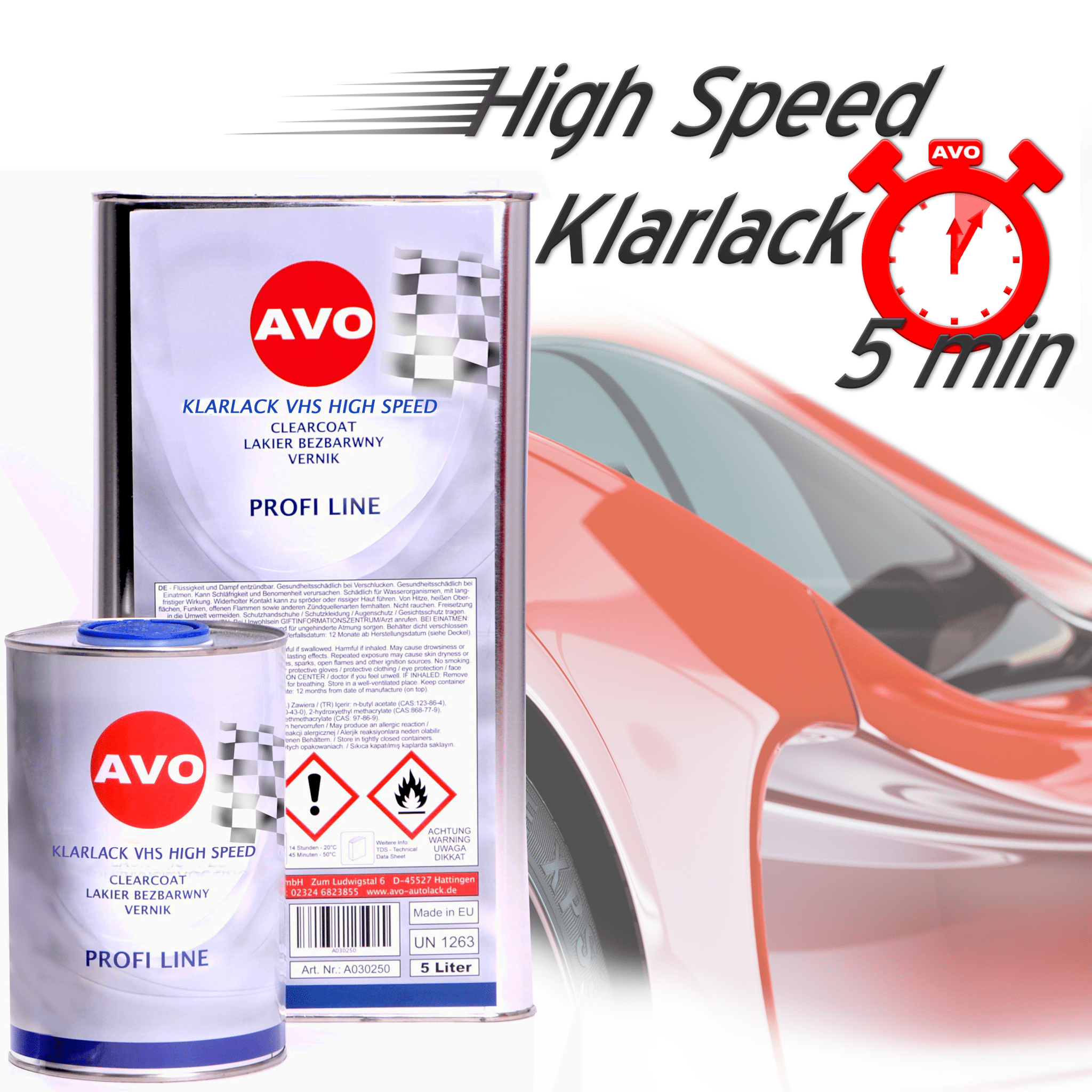 Bild von AVO VHS High Speed Klarlack Set 7,5lt