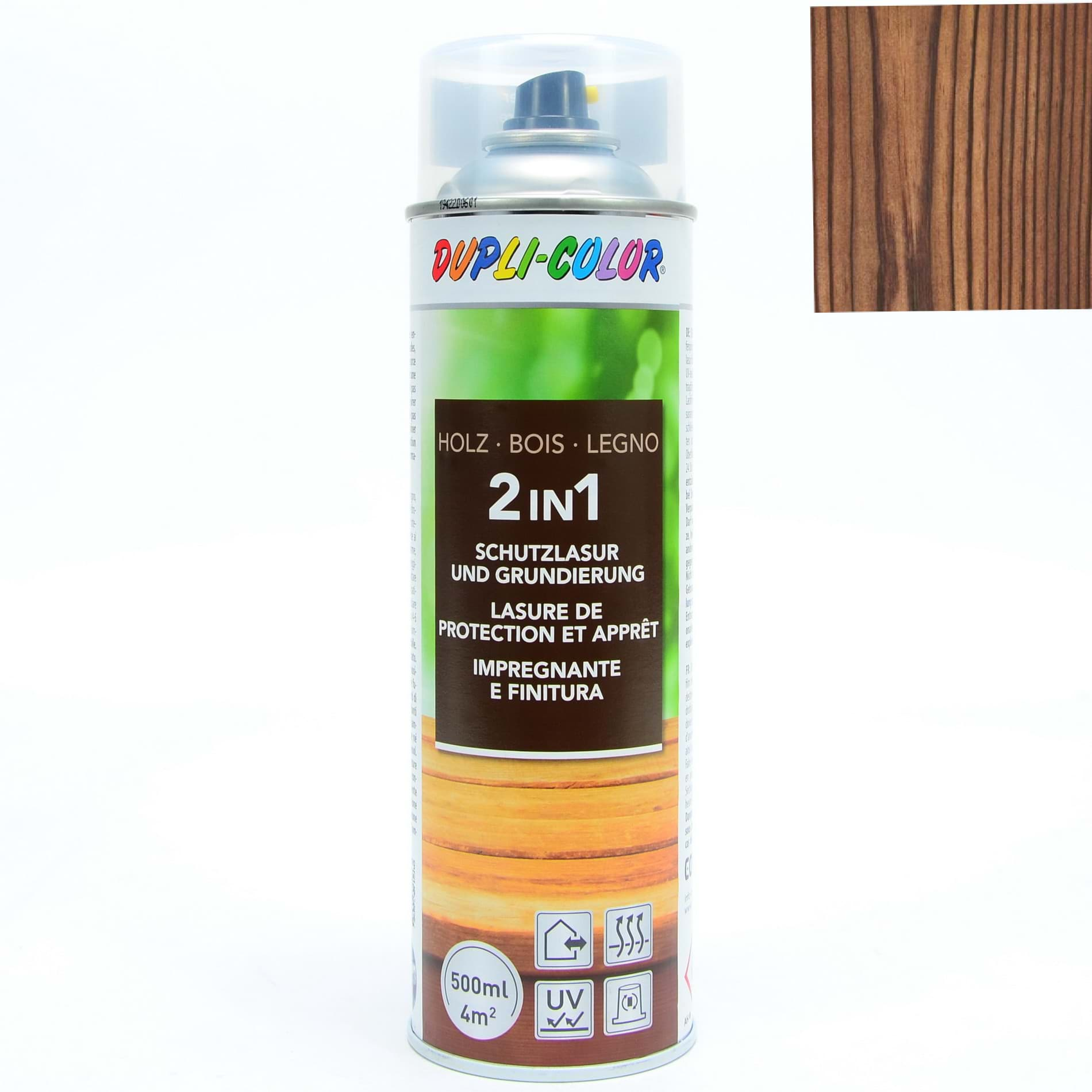 Bild von DUPLI-COLOR Holzschutzlasur 2 in 1 Teak 500ml 