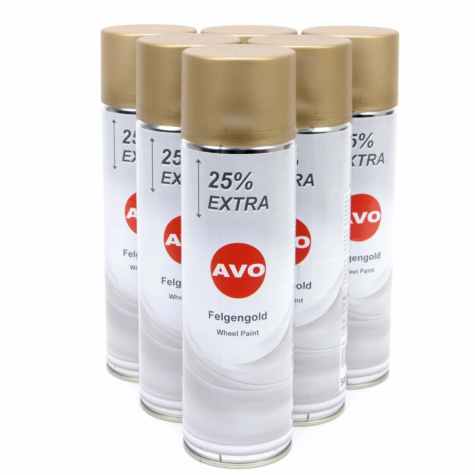 Bild von AVO Felgengold Lackspray 6 x 500ml