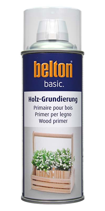 belton Basic Holz-Grundierung 323503 – 400 ml farbloser Primer für Holz, Pappe & Papier
