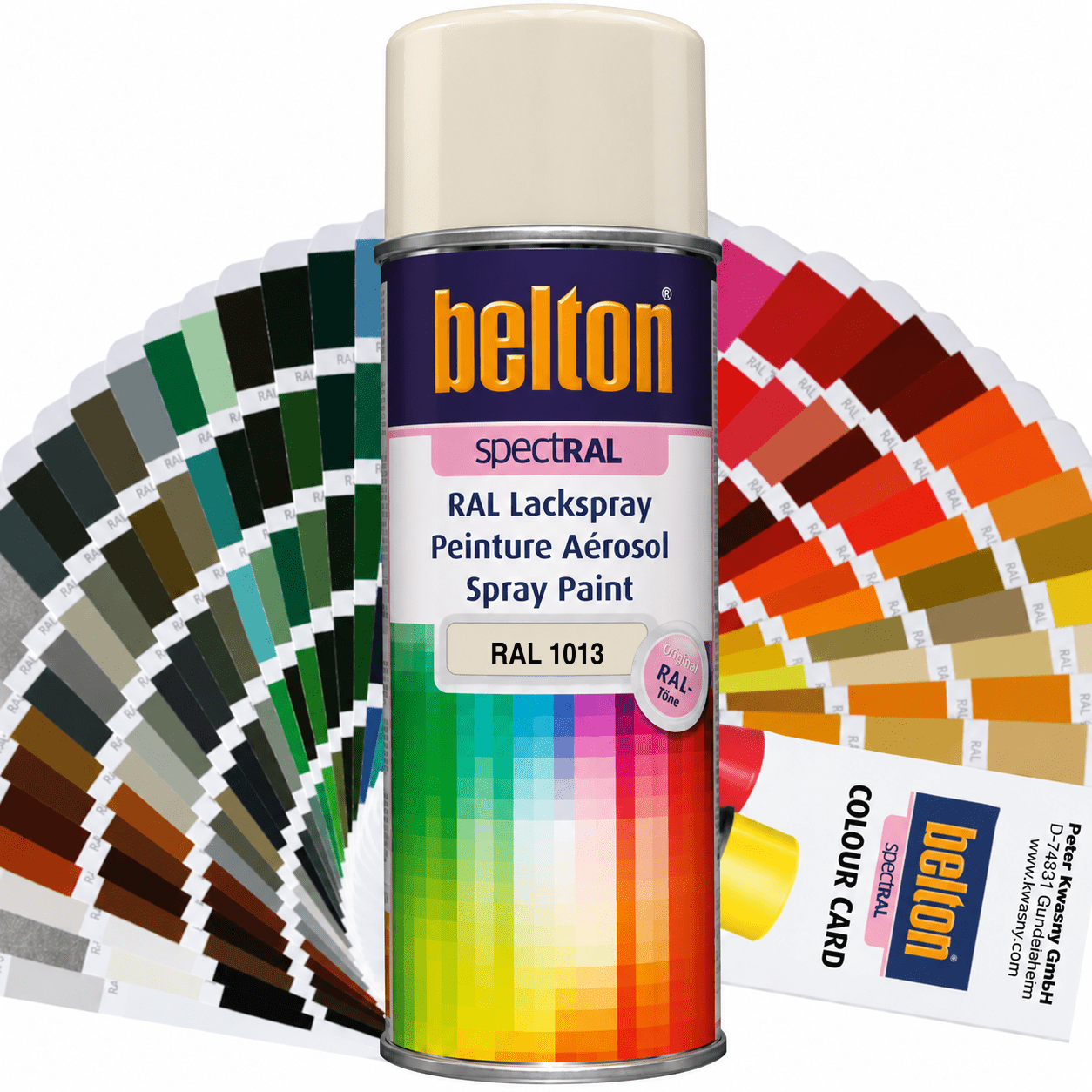 belton SpectRAL Lackspray RAL 1013 Perlweiß hochglänzend 324011 – 400 ml RAL-Farbspray für Innen & Außen