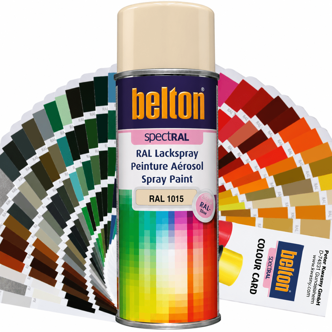 belton SpectRAL Lackspray RAL 1015 Hellelfenbein hochglänzend 324013 – 400 ml RAL-Farbspray für Innen & Außen