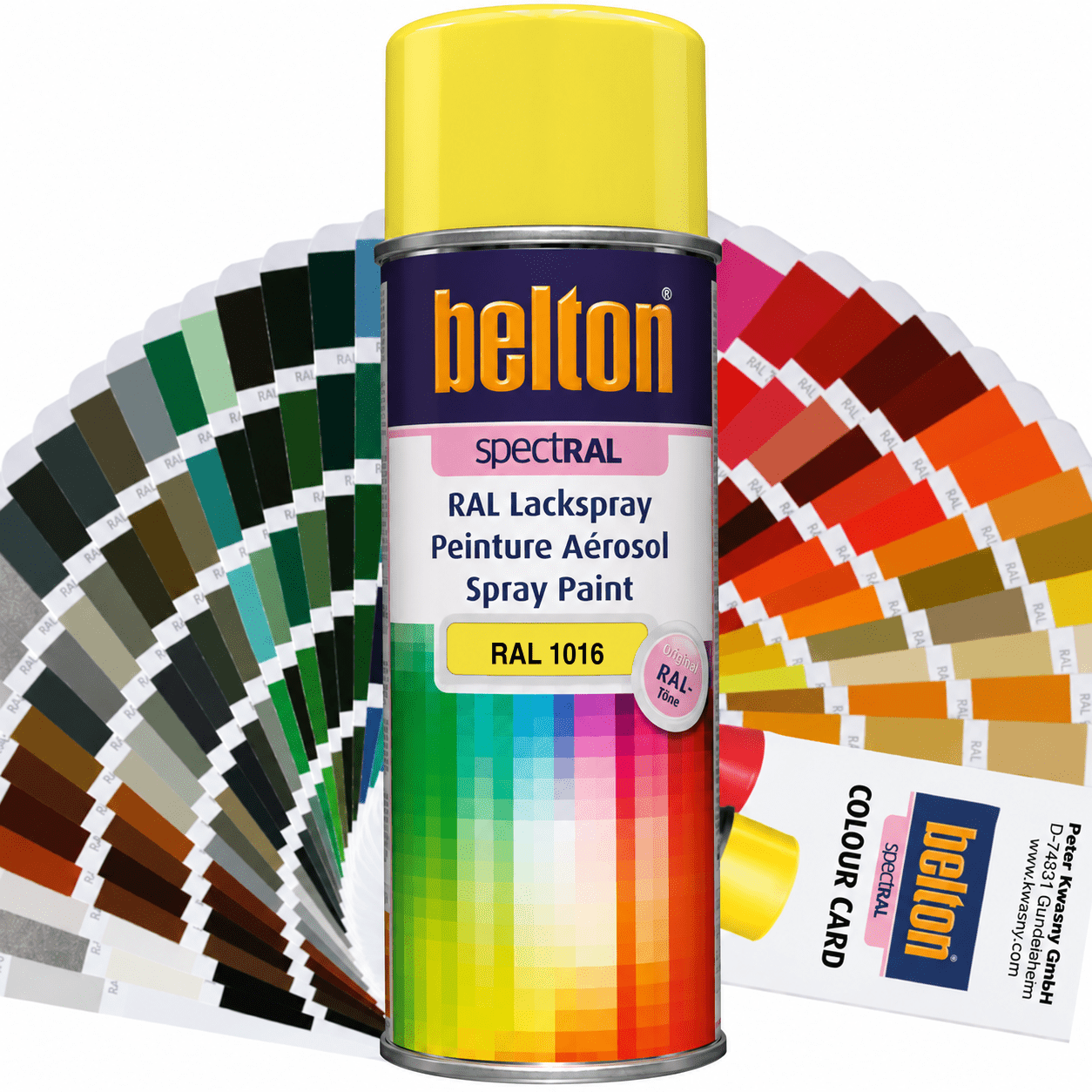 belton SpectRAL Lackspray RAL 1016 Schwefelgelb hochglänzend 324200 – 400 ml RAL-Farbspray für Innen & Außen