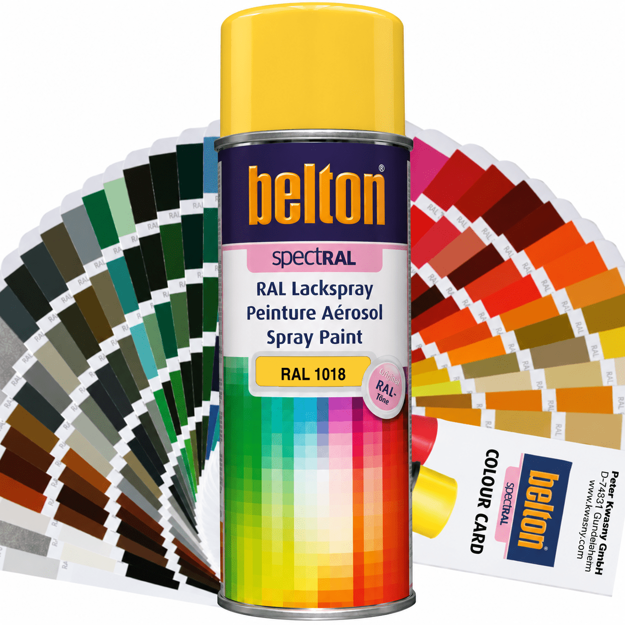 belton SpectRAL Lackspray RAL 1018 Zinkgelb hochglänzend 324016 – 400 ml RAL-Farbspray für Innen & Außen