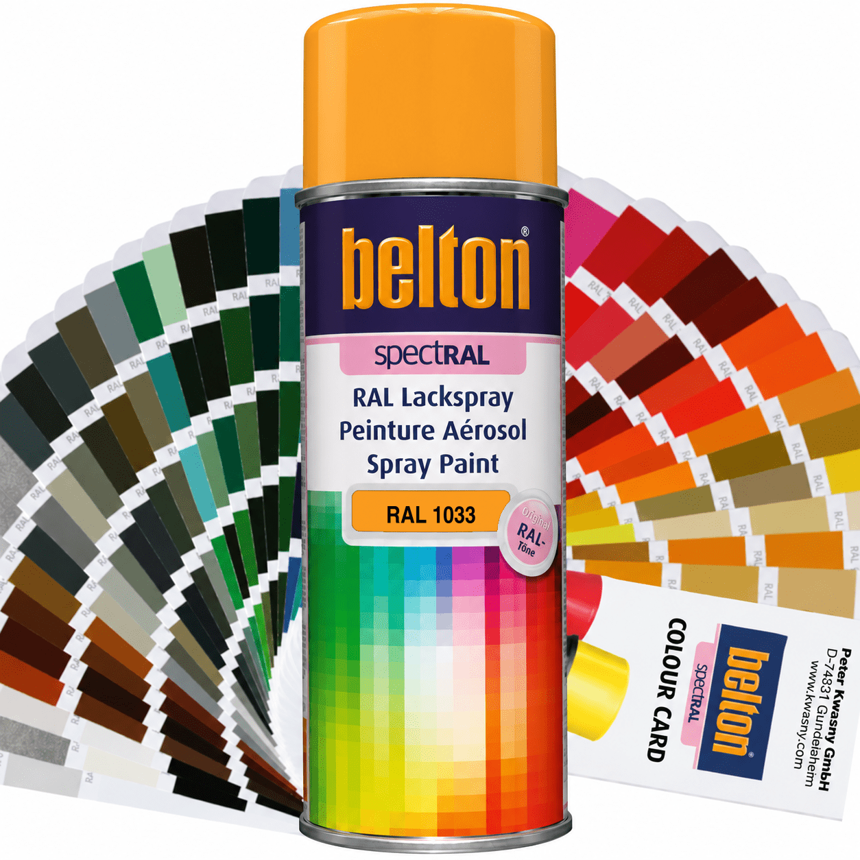 belton SpectRAL Lackspray RAL 1033 Dahliengelb hochglänzend 324026 – 400 ml RAL-Farbspray für Innen & Außen
