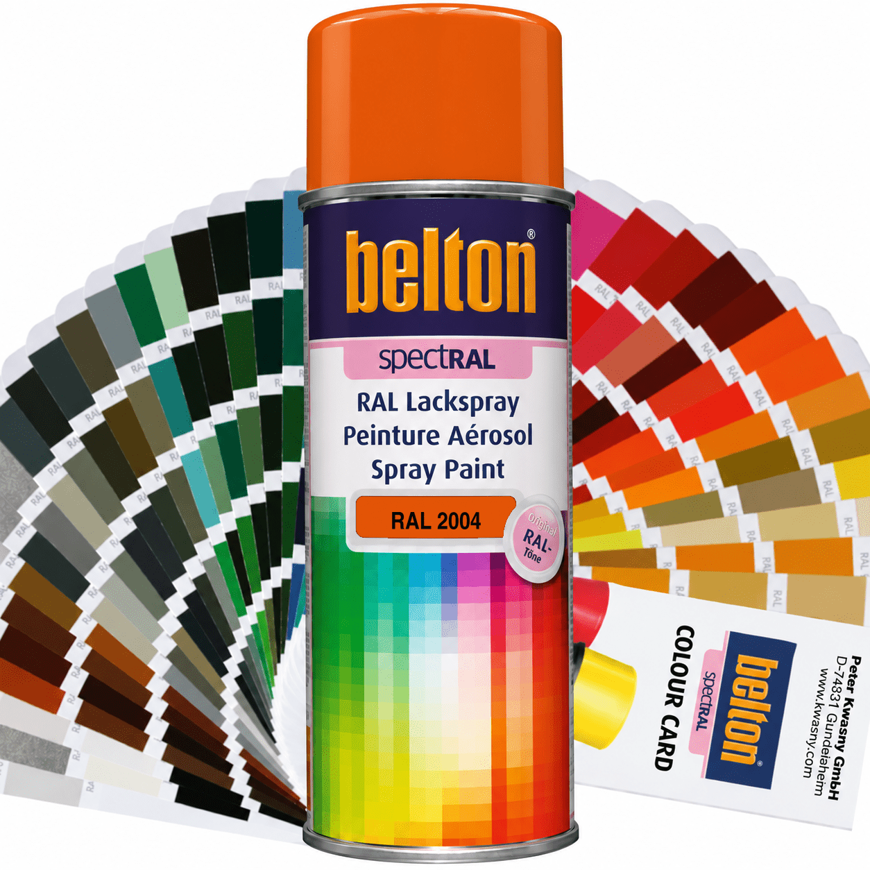 belton SpectRAL Lackspray RAL 2004 Reinorange hochglänzend 324032 – 400 ml RAL-Farbspray für Innen & Außen