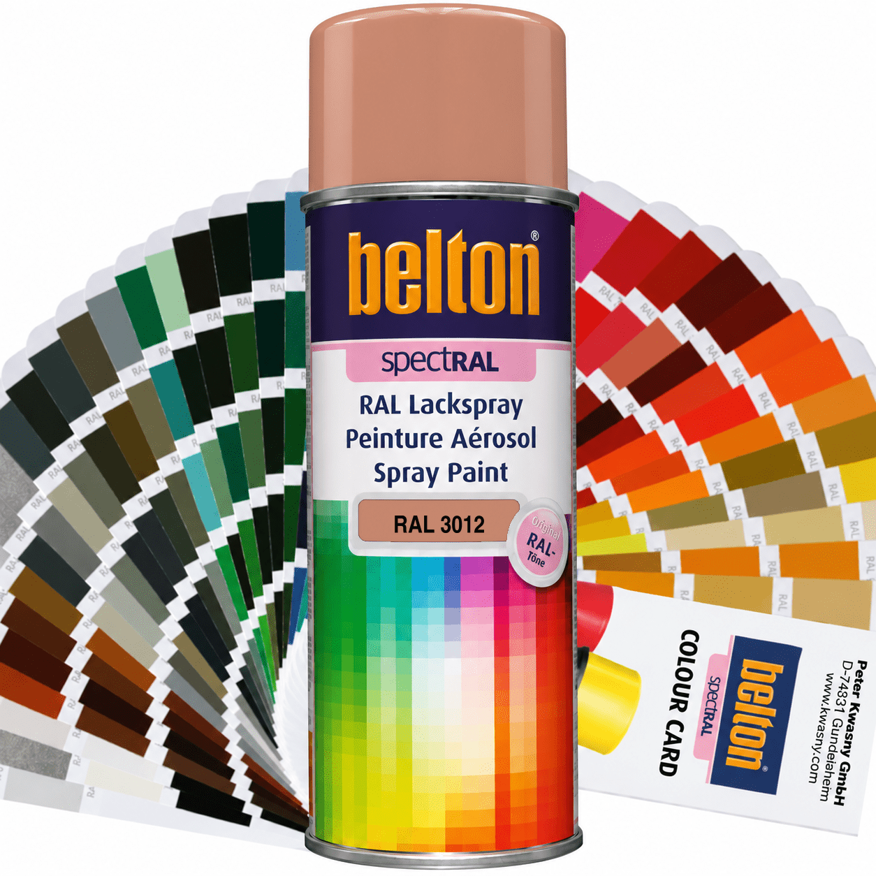 belton SpectRAL Lackspray RAL 3012 Beigerot hochglänzend 324049 – 400 ml RAL-Farbspray für Innen & Außen