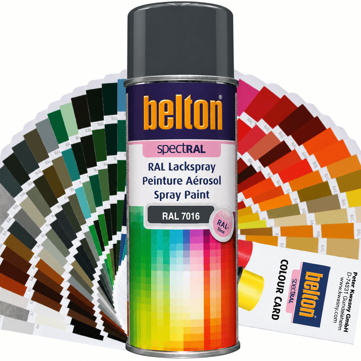 belton SpectRAL Lackspray RAL 7016 Anthrazitgrau matt 324417 – 400 ml RAL-Farbspray für Innen & Außen