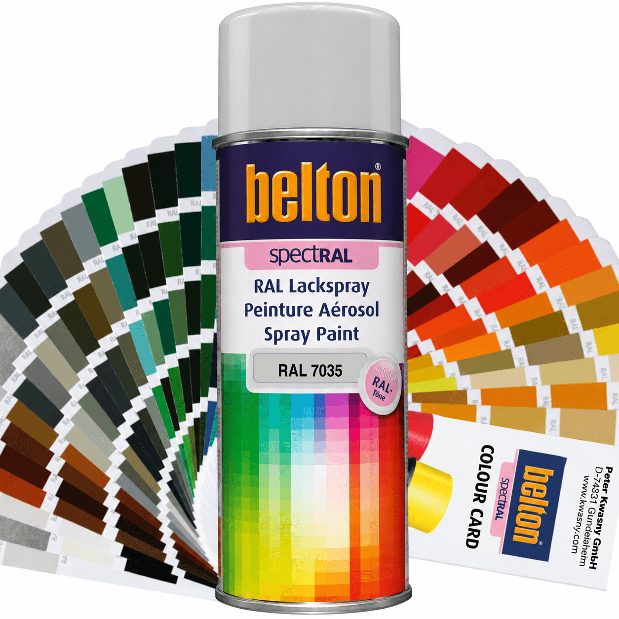 belton SpectRAL Lackspray RAL 7035 Lichtgrau matt 324409 – 400 ml RAL-Farbspray für Innen & Außen